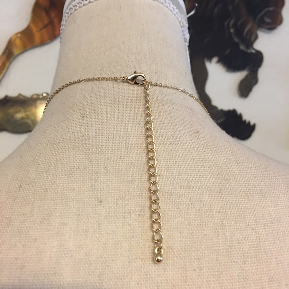 Vintage double gold leaf sparkle chain necklace - Picture 6 of 8